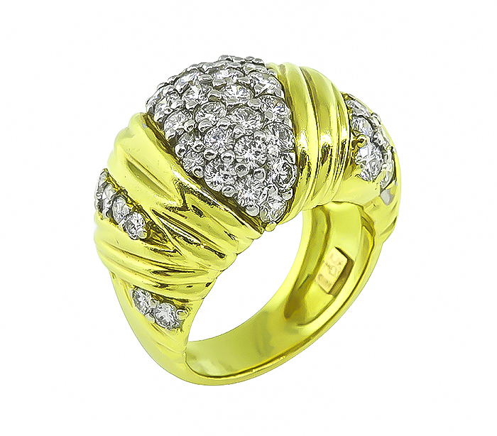Estate Jose Hess 2.25ct Diamond Gold Ring