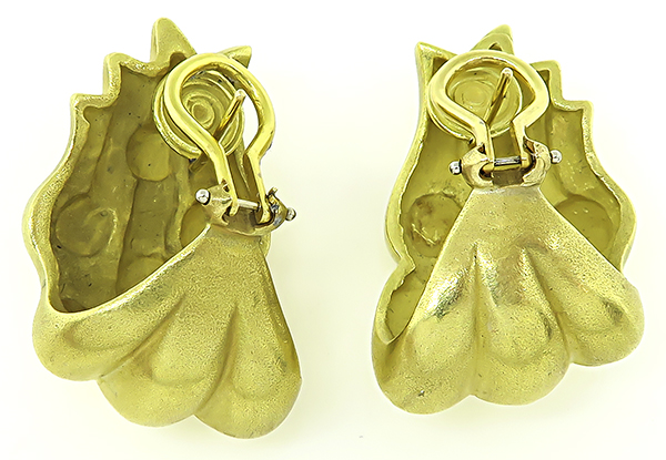 Estate Kieselstein Cord Gold Earrings
