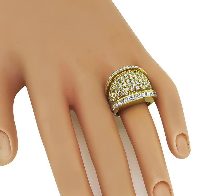 Estate Krypell 4.00ct Diamond Gold Ring