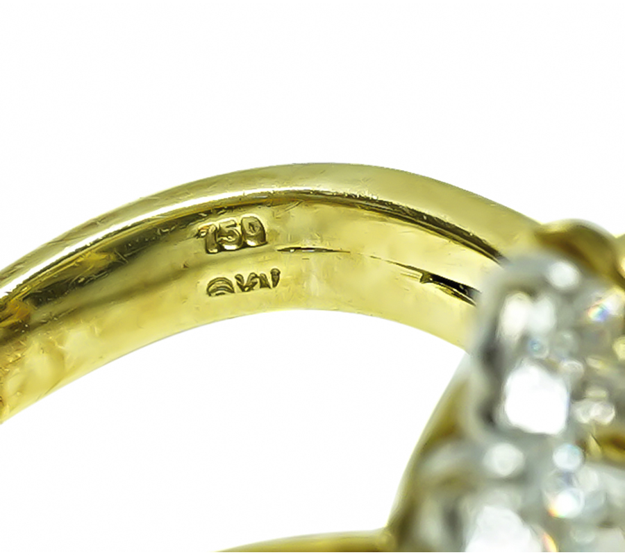 Estate Kurt Wayne 3.50ct Diamond Gold Cocktail Ring