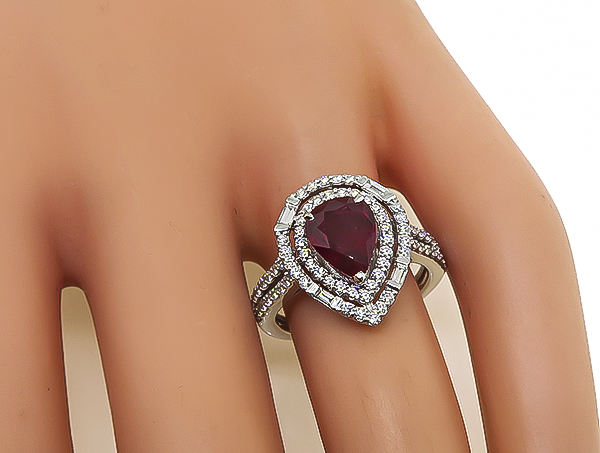 Estate 1.53ct Ruby 0.48ct Diamond Ring