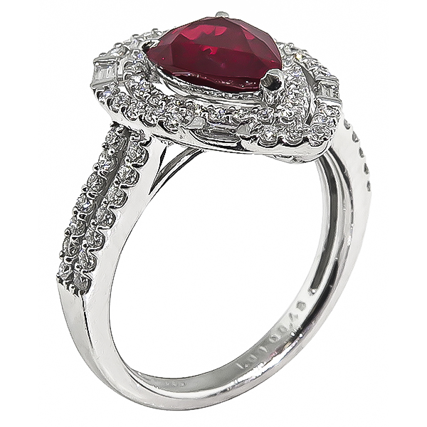 Estate 1.53ct Ruby 0.48ct Diamond Ring