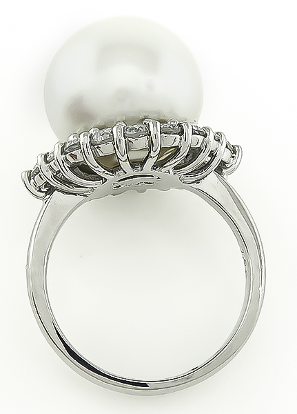 Estate Pearl 1.52ct Diamond Ring