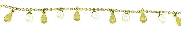 Estate Roberto Coin Pearl Gold Necklace