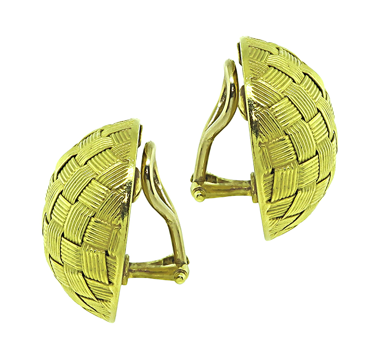 Estate Roberto Coin Weave Earrings