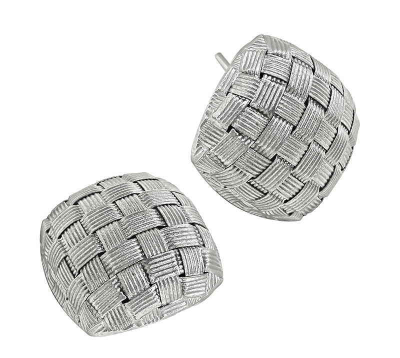 Estate Roberto Coin Weave Earrings