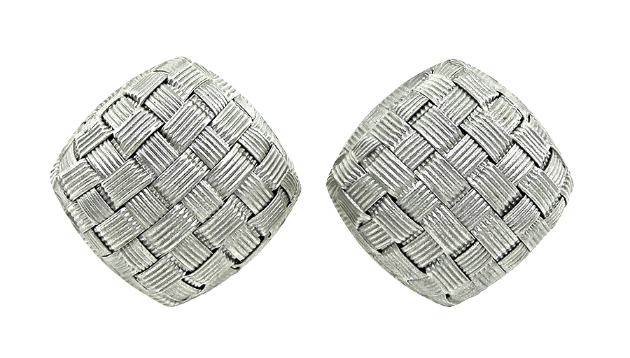 Estate Roberto Coin Weave Earrings