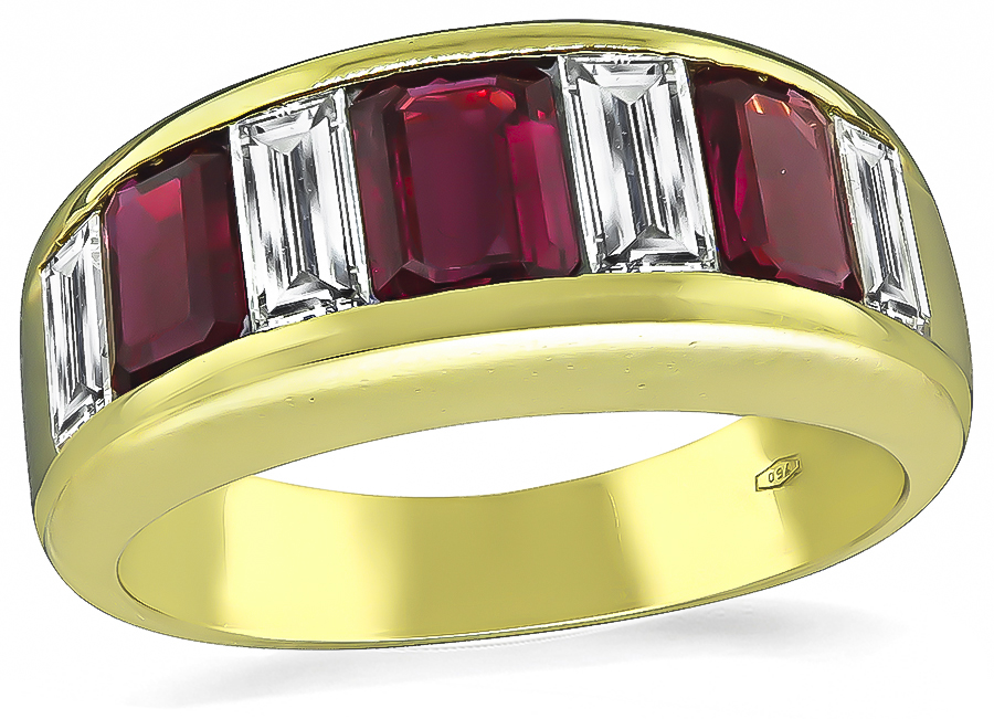 Estate 1.70ct Ruby 1.05ct Diamond Ring