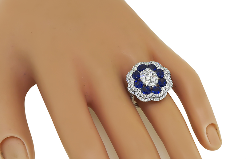 Estate 2.32ct Sapphire 1.26ct Diamond Ring