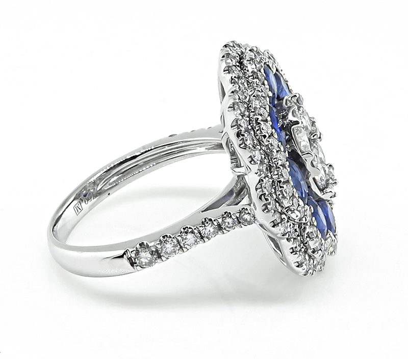 Estate 2.32ct Sapphire 1.26ct Diamond Ring