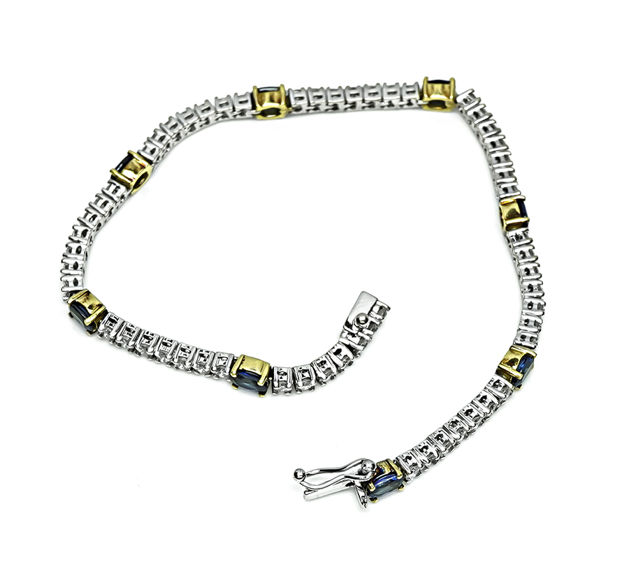 Estate 3.60ct Sapphire 2.20ct Diamond Bracelet