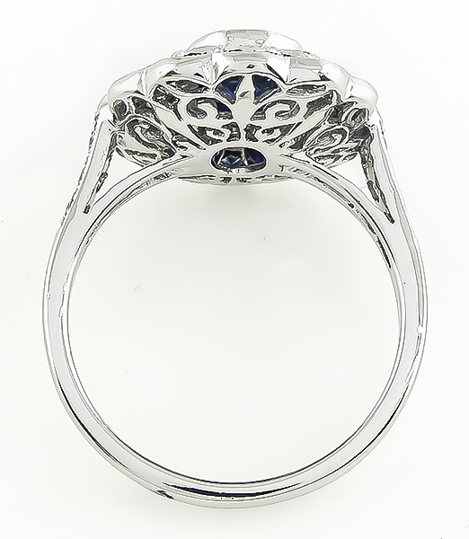 Estate 1.30ct Sapphire 0.87ct Diamond Ring