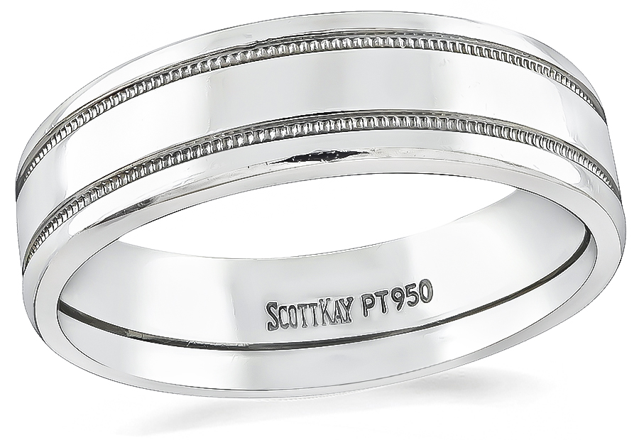 Estate Scott Kay Platinum Wedding Band