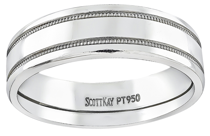 Estate Scott Kay Platinum Wedding Band