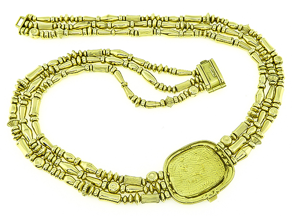 Estate Seidengang Greco Roman Gold Necklace