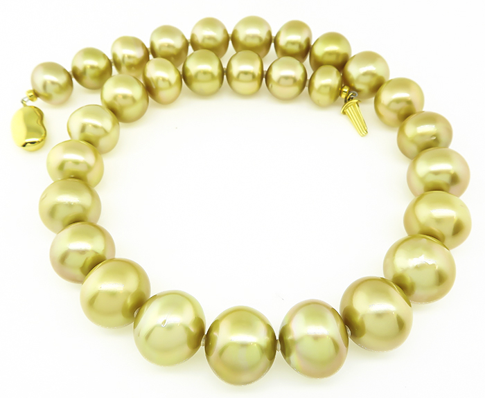 Estate Golden Luster South Sea Pearl Necklace