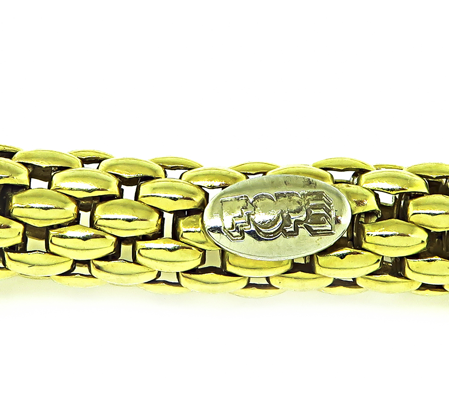 Estate Suite of 3 Fope Yellow Pink and White Gold Bracelet
