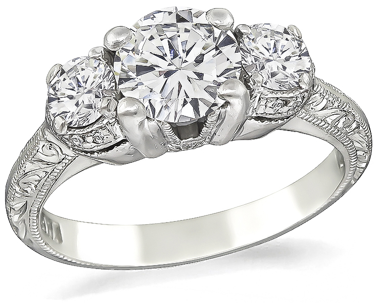 Estate 0.84ct Diamond Tacori Engagement Ring