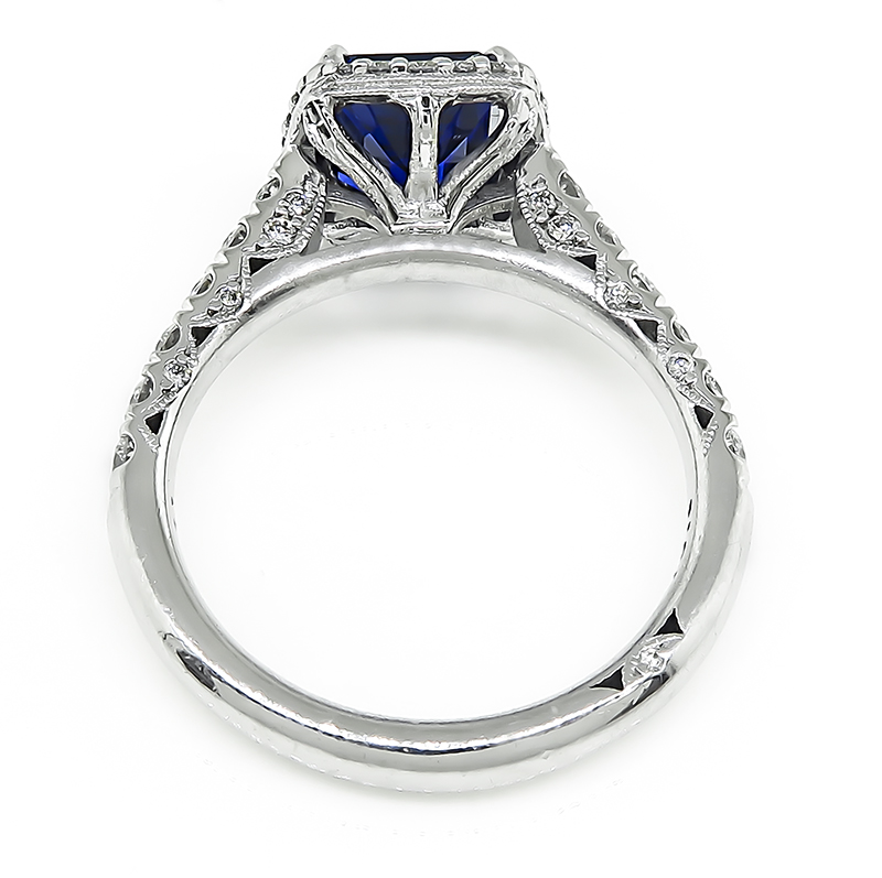 Estate Tacori 2.02ct Ceylon Sapphire 0.60ct Diamond Engagement Ring