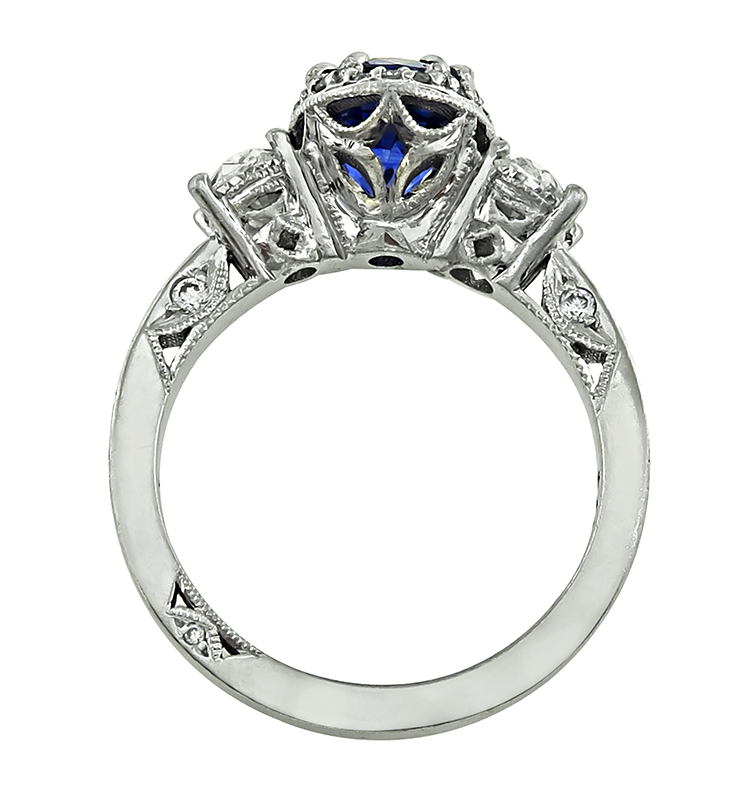 Tacori Sapphire Platinum Engagement Ring