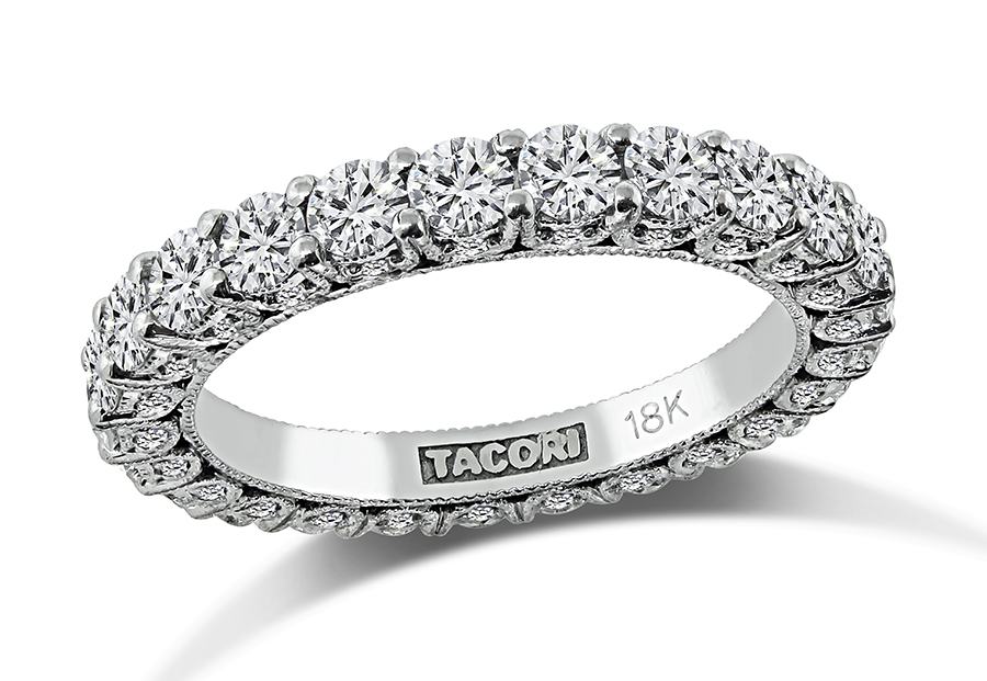 Estate Tacori 2.25ct Diamond Eternity Wedding Band 