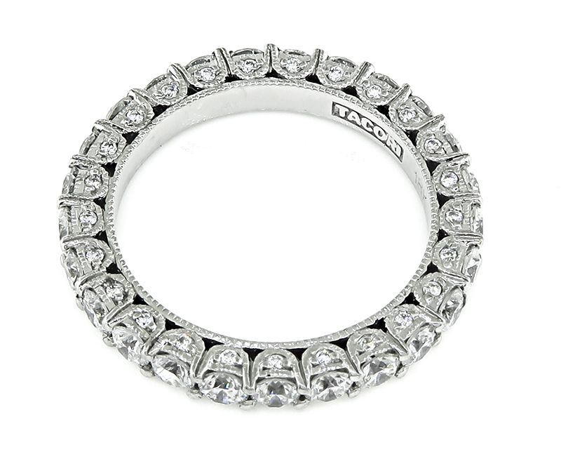 Estate Tacori 2.25ct Diamond Eternity Wedding Band 