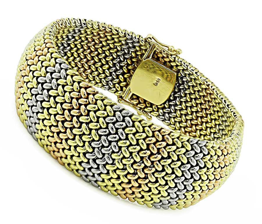 Estate Three Tone Gold Bracelet