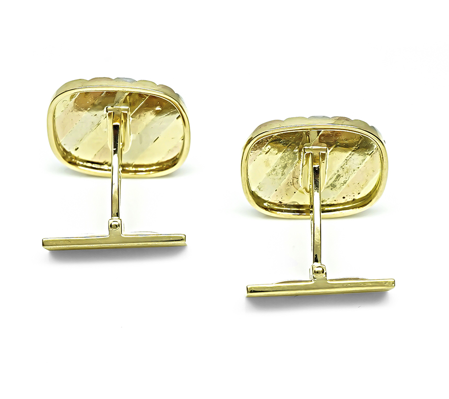 Estate Three Tone Gold Cufflinks