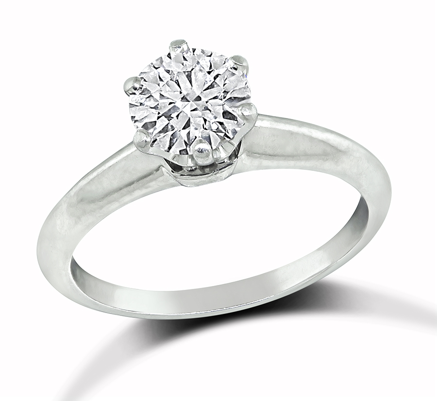 Tiffany 0.73ct Diamond Ring and Wedding Band Set