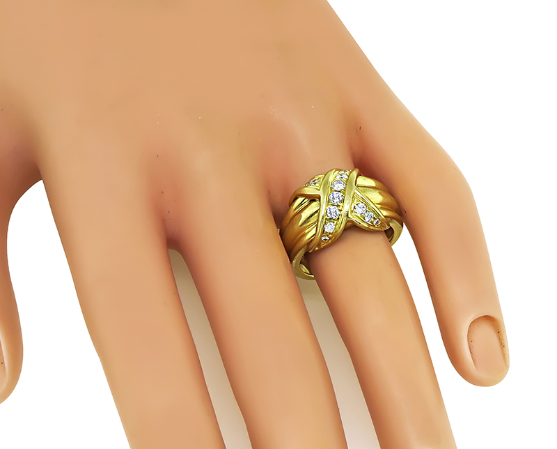 Estate Tiffany & Co 0.50ct Diamond Gold Ring