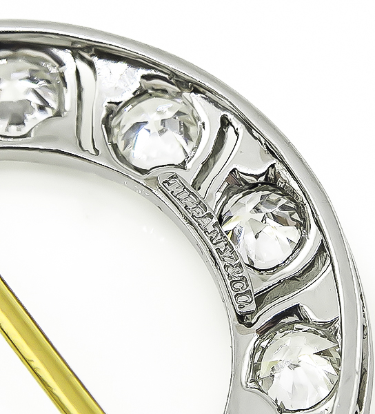 Estate Tiffany & Co 3.00ct Diamond Round Pin