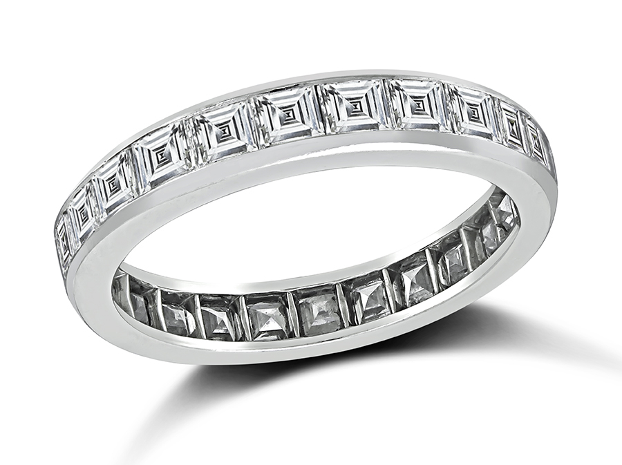 Estate Tiffany & Co 1.40ct Diamond Eternity Wedding Band