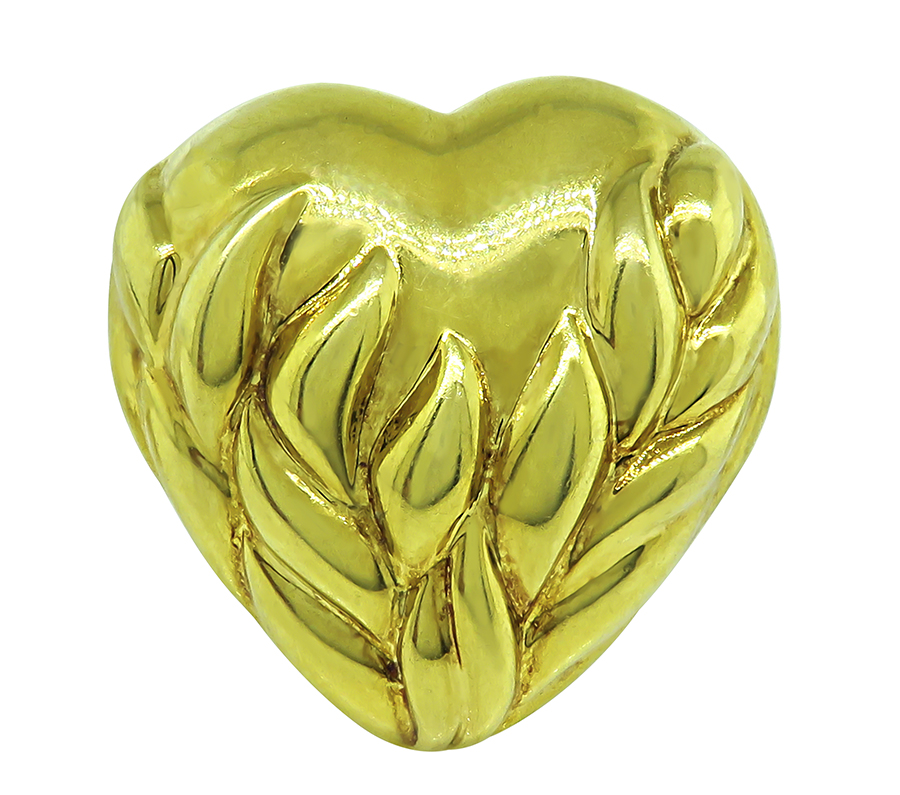 Estate Tiffany & Co Gold Heart Pin