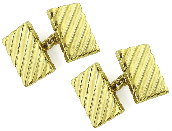 Estate Tiffany & Co Gold Cufflinks