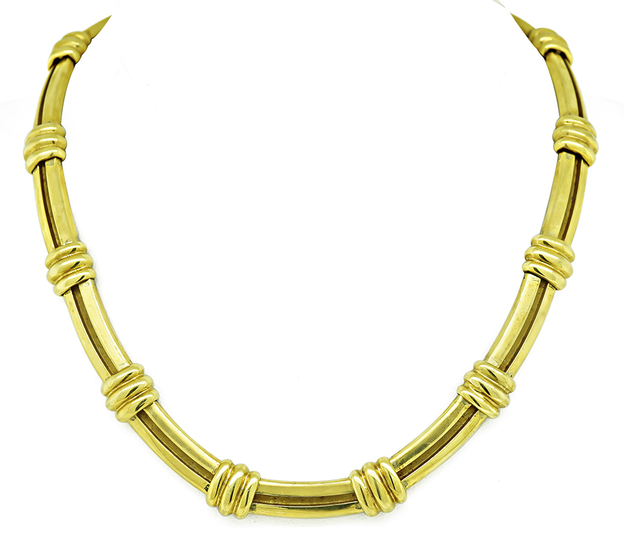 Estate Tiffany & Co Yellow Gold Necklace