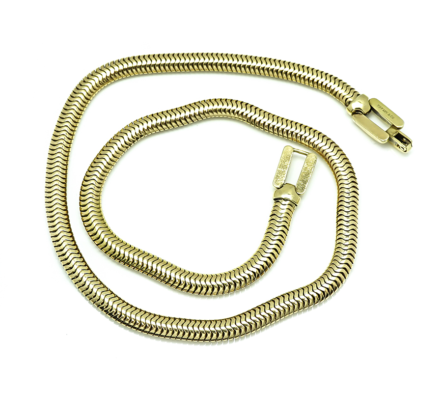 Estate Tiffany & Co. Gold Necklace