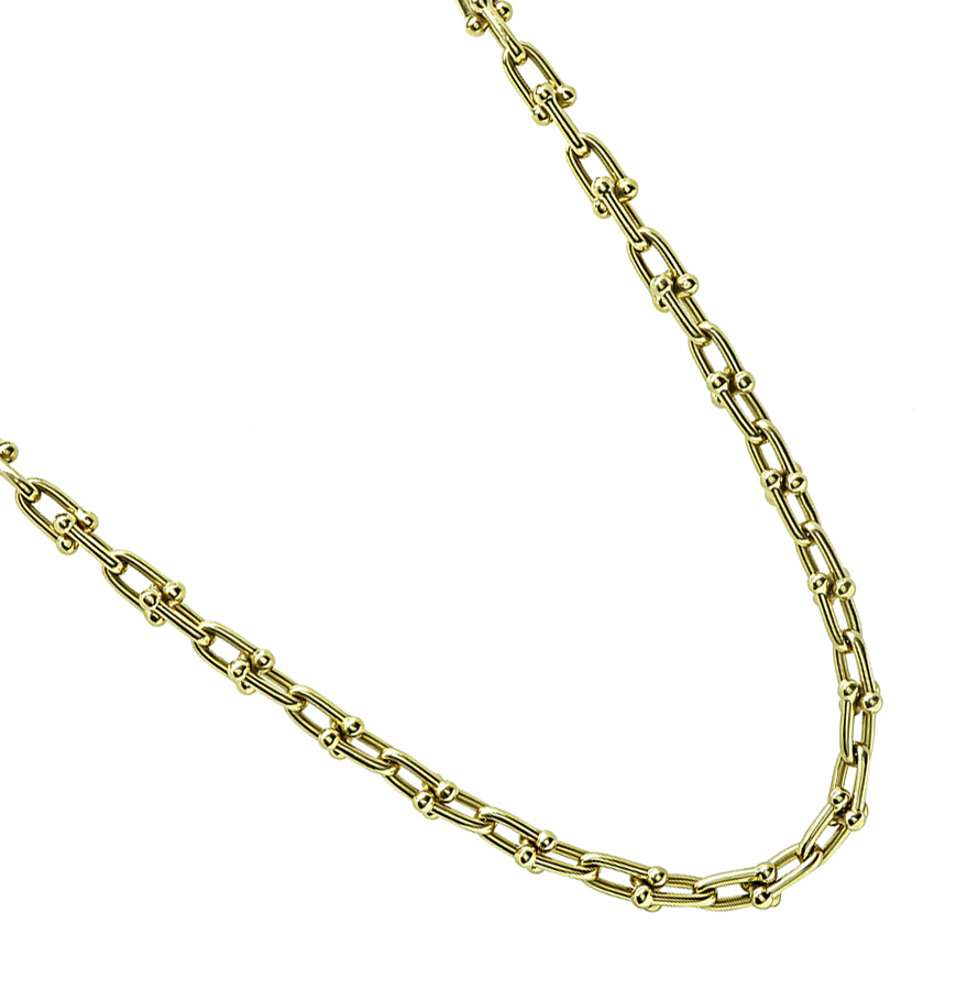 Estate Tiffany & Co 18k Gold Hardwear Necklace