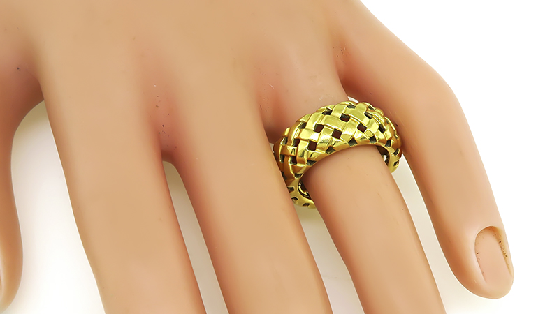 Estate Tiffany & Co Gold Weave Ring