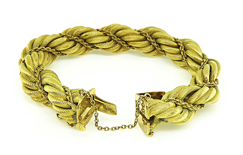 1960s Tiffany & Co Gold Rope Bracelet