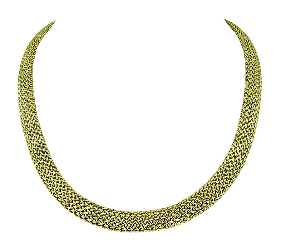 Estate Tiffany & Co Gold Weave Necklace