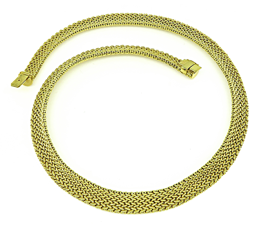 Estate Tiffany & Co Gold Weave Necklace