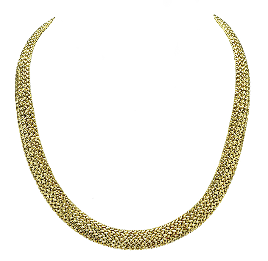 Estate Tiffany & Co Gold Weave Necklace