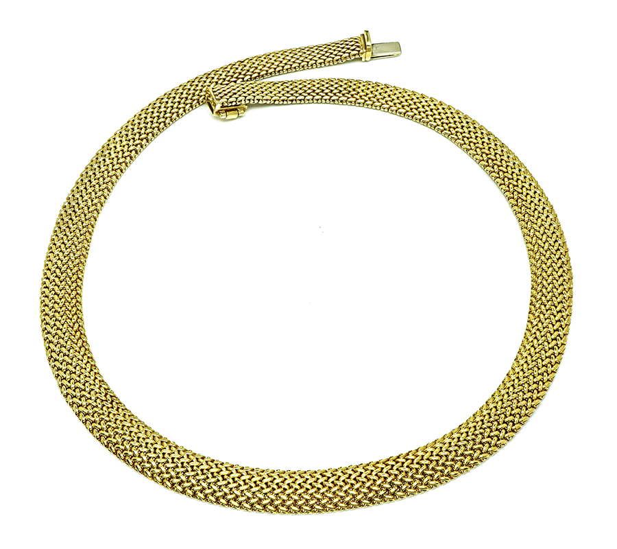 Estate Tiffany & Co Gold Weave Necklace
