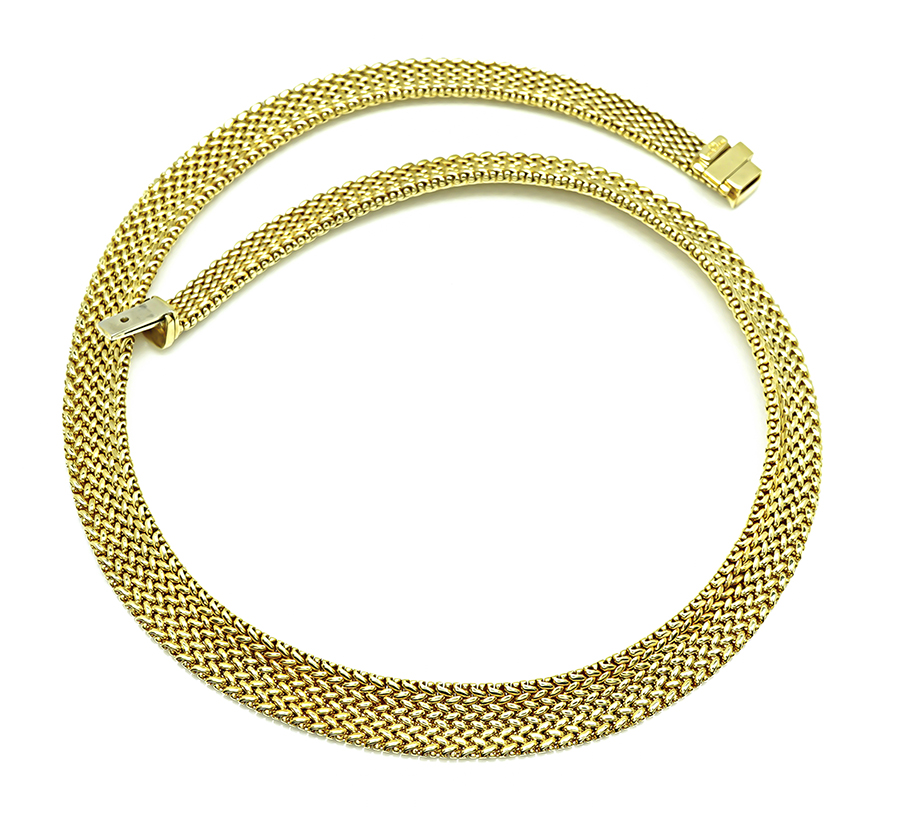 Estate Tiffany & Co Gold Weave Necklace