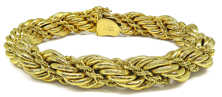 Estate Gold Rope Bracelet