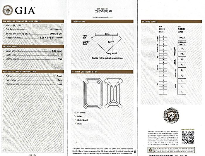 Estate GIA Certified 1.97ct Diamond Onyx Engagement Ring