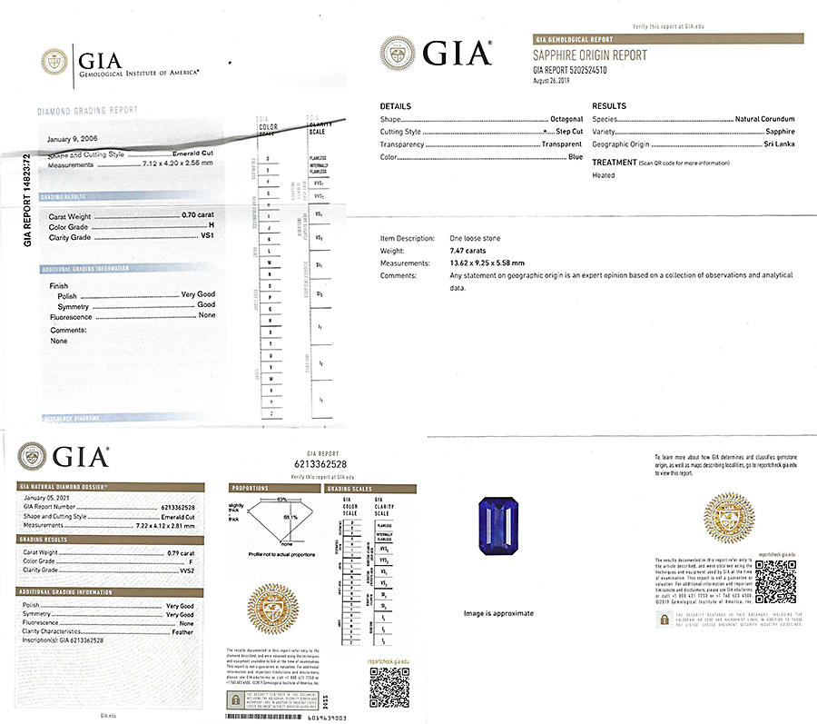 Estate GIA 7.47ct Ceylon Sapphire GIA 0.79ct and 0.70ct Diamond Engagement Ring