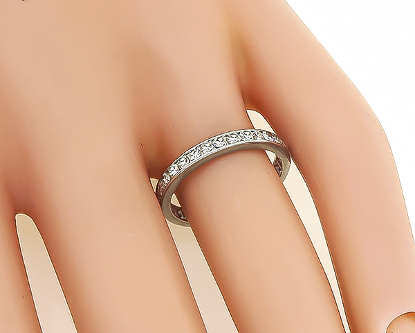 Estate 0.90ct Diamond Eternity Wedding Band