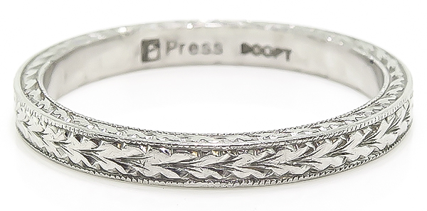 Estate Platinum Wedding Band