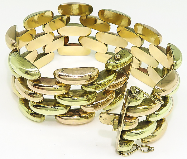 Retro Two Tone Gold Bracelet